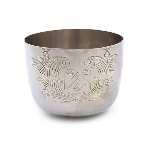 Charles II silver engraved tumbler cup